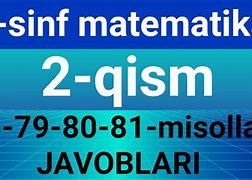 Matematika 5 Sinf 1 Qism Javoblari Telegram